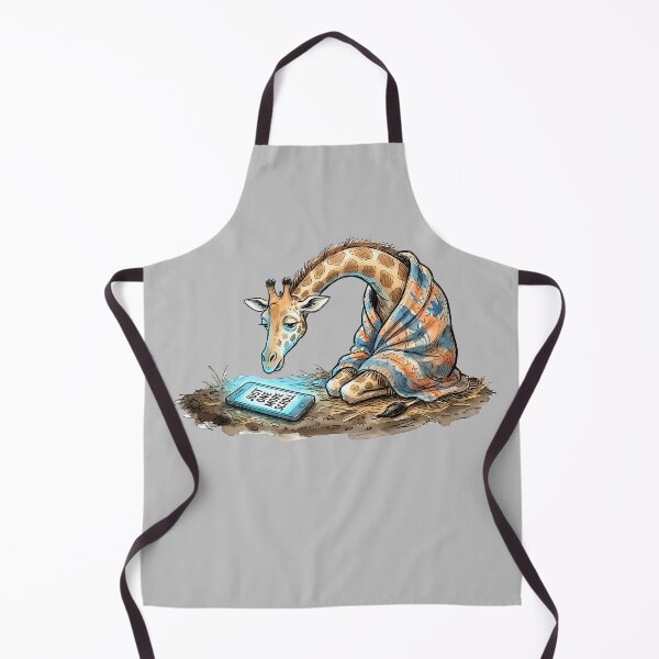 Item preview, Just One More Scroll: Tired Giraffe Doomscrolling Art designed and sold by SoulPT.