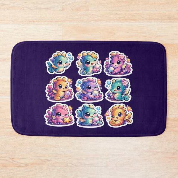 Item preview, Premium Kawaii Seahorse Sticker Sheet designed and sold by KrishAuraa.