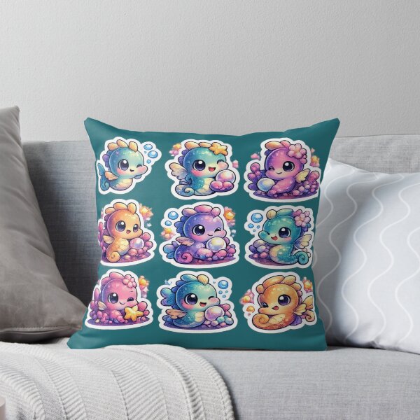 Item preview, Premium Kawaii Seahorse Sticker Sheet designed and sold by KrishAuraa.