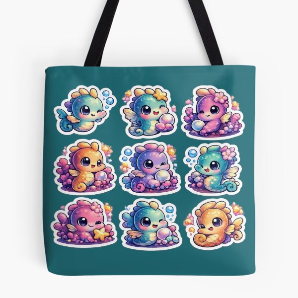 Item preview, Premium Kawaii Seahorse Sticker Sheet designed and sold by KrishAuraa.