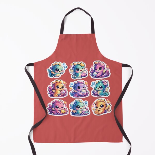 Item preview, Premium Kawaii Seahorse Sticker Sheet designed and sold by KrishAuraa.