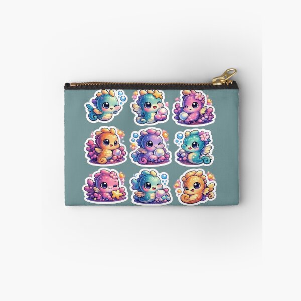 Item preview, Premium Kawaii Seahorse Sticker Sheet designed and sold by KrishAuraa.