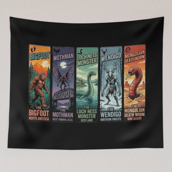 Item preview, Cryptid Legends Retro Pop Art Collection designed and sold by redsharkuk.