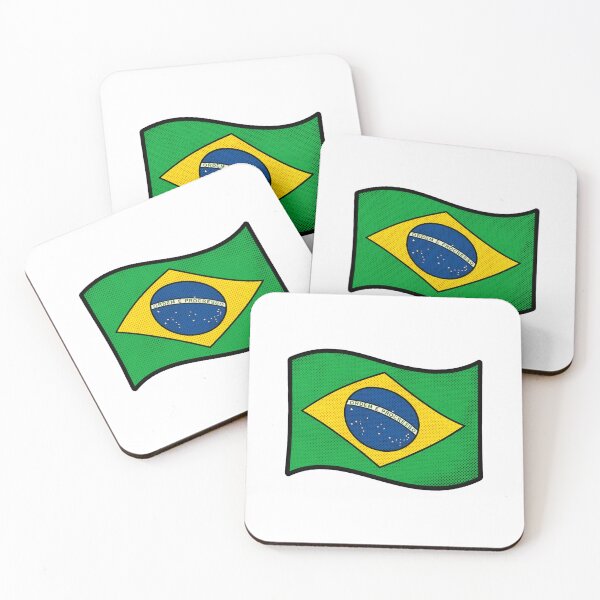 Item preview, Brazil – Green, Yellow, and Blue Pop Art Flag designed and sold by Wawan35200.