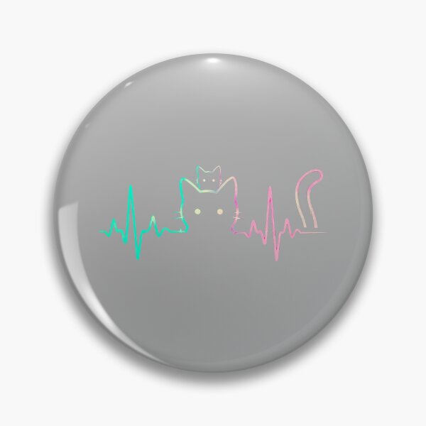 Item preview, Cute Heartbeat Cat Lover Design Funny Feline Silhouette Tee designed and sold by GreggRoss.