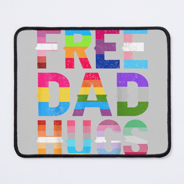 Item preview, Free Dad Hugs LGBTQ Gay Pride Month Proud Ally Rainbow Flag designed and sold by KathieFaugh.