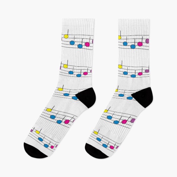 Item preview, Colorful Abstract Music Notes on Black | Modern Minimalist Musical Pattern designed and sold by ValeriesGallery.