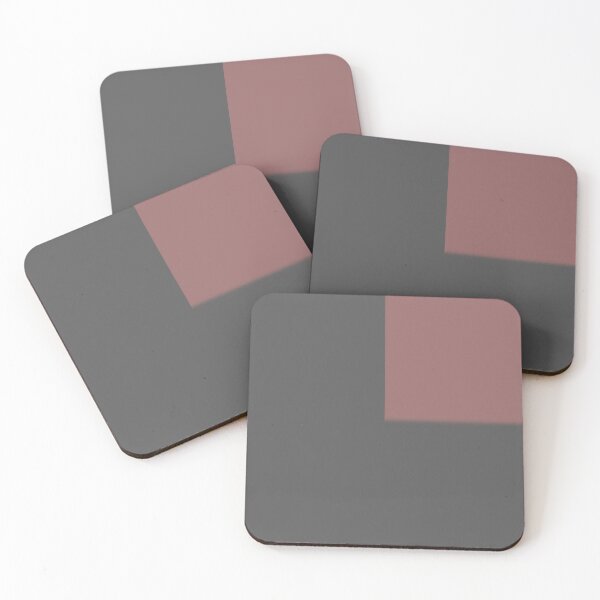 Item preview, Minimalist Grey with Dusty Rose Geometric Square designed and sold by pluielegere.