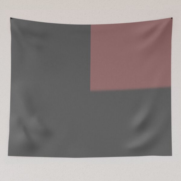 Item preview, Minimalist Grey with Dusty Rose Geometric Square designed and sold by pluielegere.