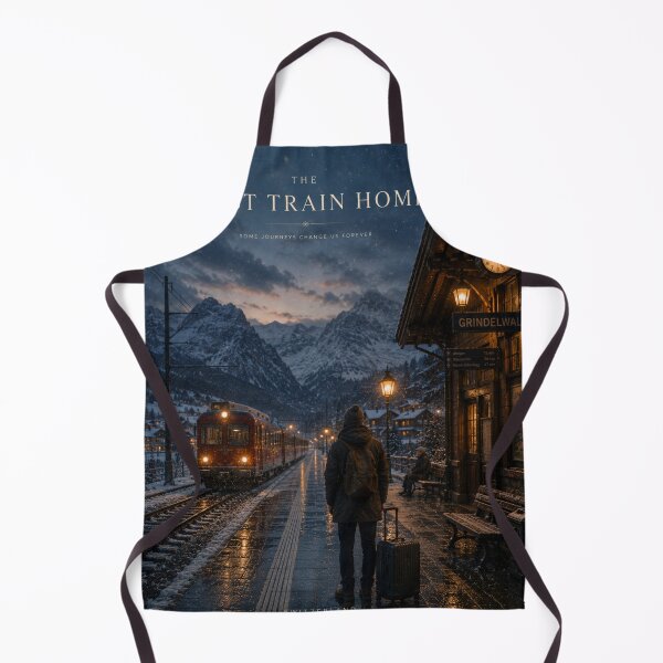 Item preview, The Last Train Home – Grindelwald Switzerland Travel Poster | Cinematic Alpine Winter Wall Art designed and sold by Inkora-Art.