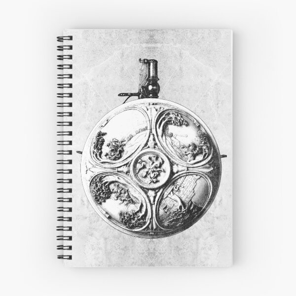 Item preview, 17th Century Powder Flask Quatrefoil Relief Hunting Scenes Dark Art designed and sold by Ghoul Enterprises.