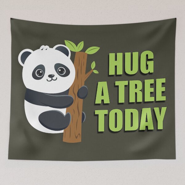 Item preview, Cute Panda Hug A Tree Today Cute Kawaii Aesthetic Save The Earth designed and sold by Nikola Dio.