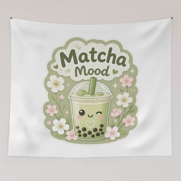Item preview, Matcha Mood Bubble Tea Sticker designed and sold by Stylestickers55.