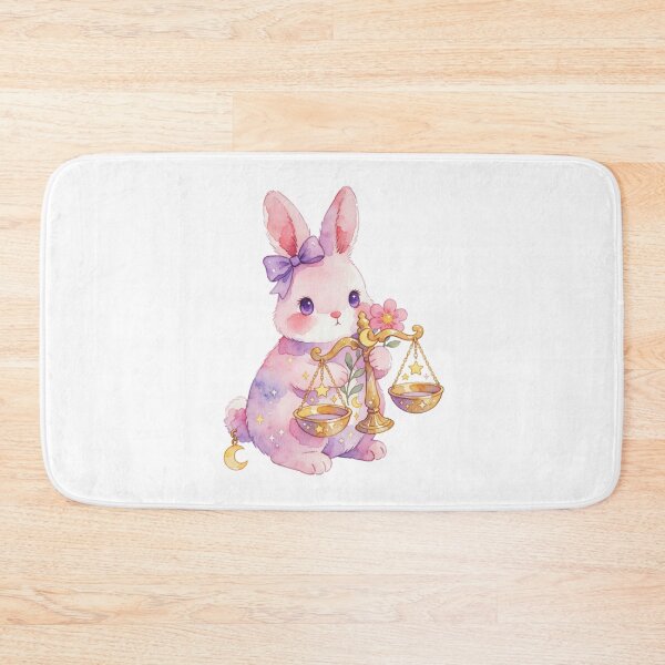 Item preview, Libra Zodiac Sticker | Bunny with Scales Astrology Art designed and sold by AillustriaAK.