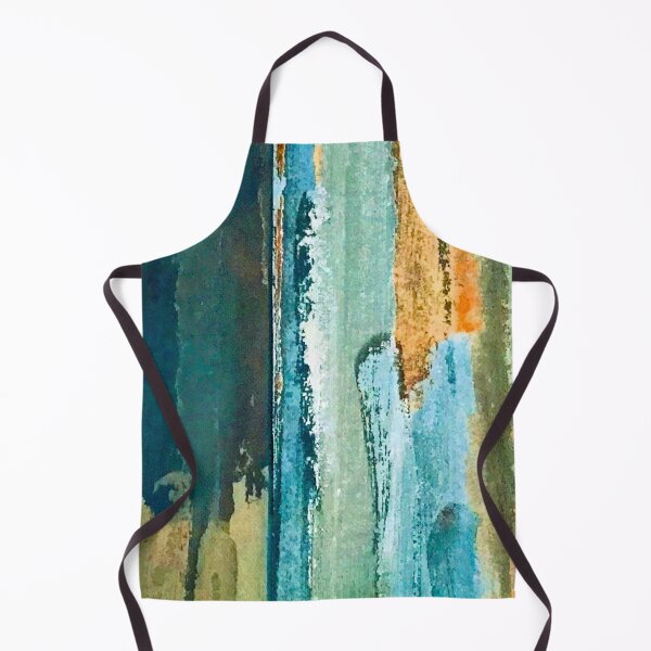Item preview,  Aqua, Indigo Blue, And Green Streaks Abstract Art designed and sold by DEC02.