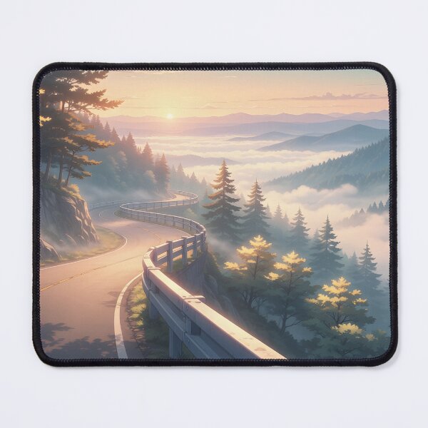 Item preview, Sea of Clouds Mountain Road Anime Landscape designed and sold by theloomvale.