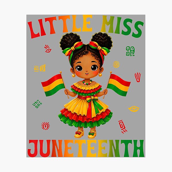 Item preview, Cute Little Miss Juneteenth Black African Girl Kids Toddlers_2 designed and sold by GreggRoss.