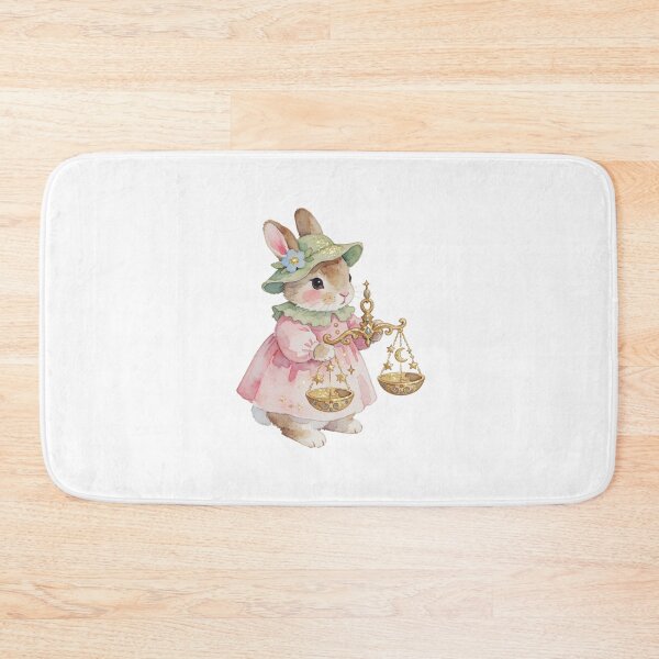 Item preview, Libra Zodiac Sticker | Bunny with Scales Astrology Art designed and sold by AillustriaAK.