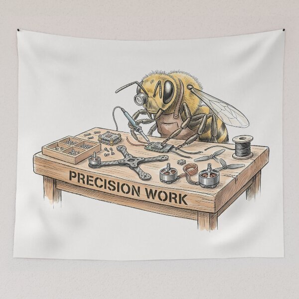 Item preview, Precision Work: Busy Bee Drone Engineer Art designed and sold by SoulPT.