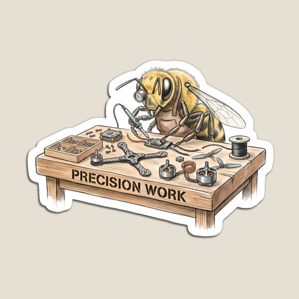 Item preview, Precision Work: Busy Bee Drone Engineer Art designed and sold by SoulPT.
