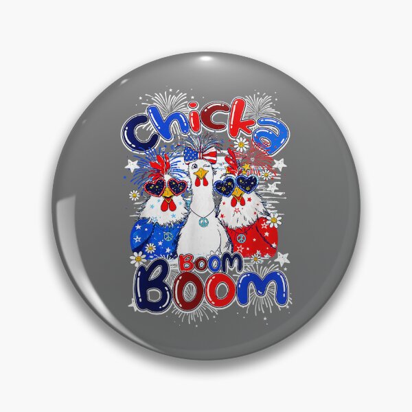 Item preview, Chicka Boom Boom Funny Chicken Patriotic 4th of July designed and sold by KristineLi.