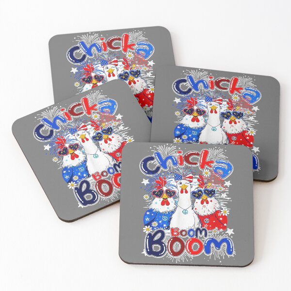 Item preview, Chicka Boom Boom Funny Chicken Patriotic 4th of July designed and sold by KristineLi.