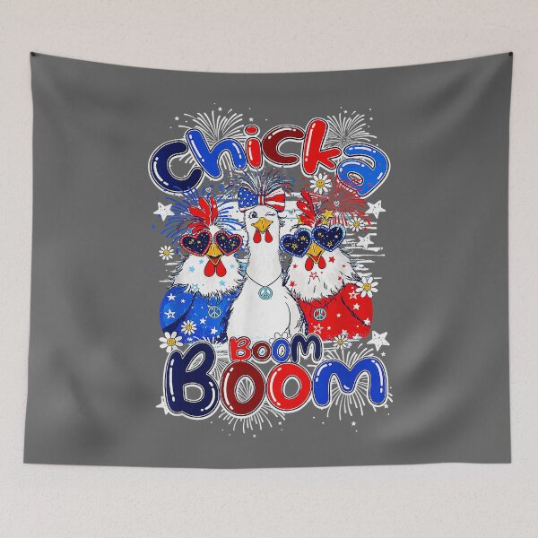 Item preview, Chicka Boom Boom Funny Chicken Patriotic 4th of July designed and sold by KristineLi.