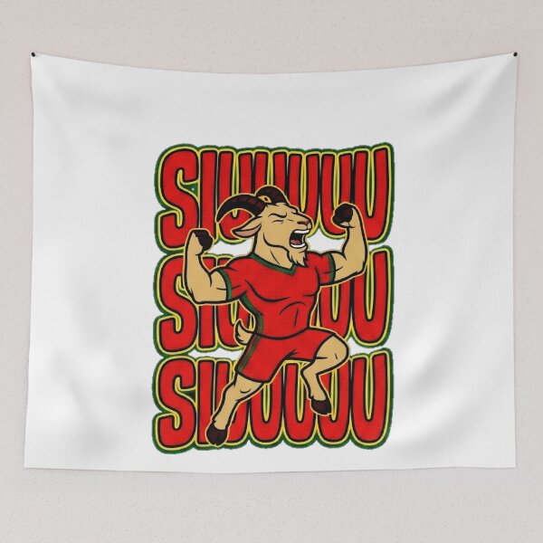 Item preview, The Goat Says Siuuu Portugal Soccer Celebration Graphic  — Funny GOAT Soccer Fan Humor  designed and sold by SkTee2k.
