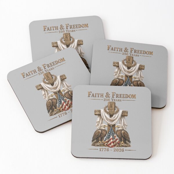 Item preview, Faith & Freedom 250 Years Patriotic Christian Cross Eagle designed and sold by ArleneRowe.