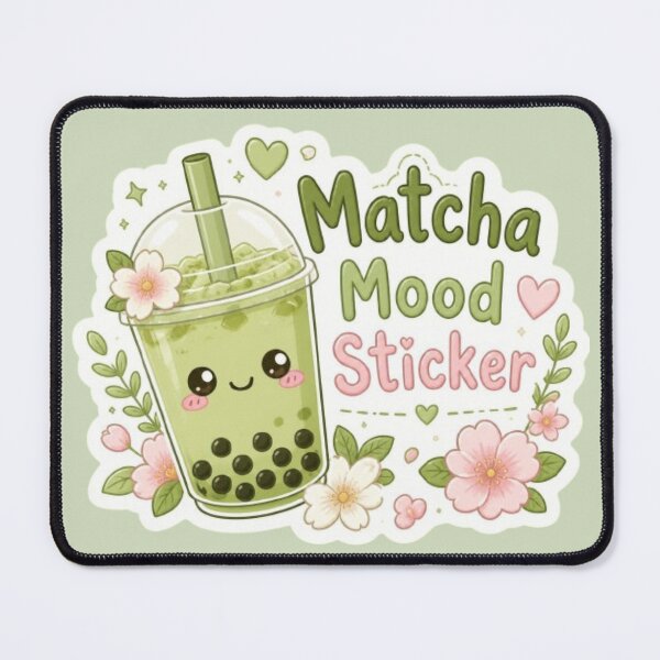 Item preview, Matcha Mood Bubble Tea Sticker designed and sold by Stylestickers55.