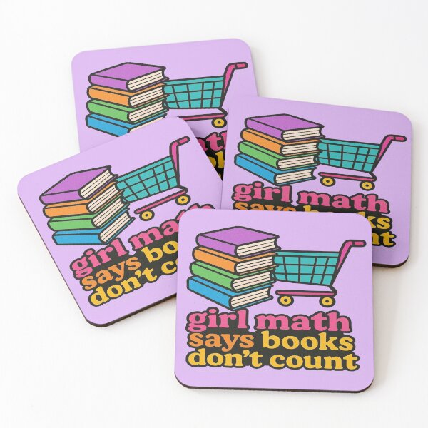Item preview, Girl Math Says Books Don't Count Funny Book Lover Design designed and sold by BookedAndDesign.