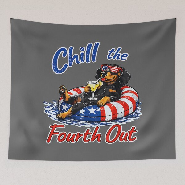 Item preview, Chill The Fourth Out Funny Dachshund Dog Lover designed and sold by KristineLi.