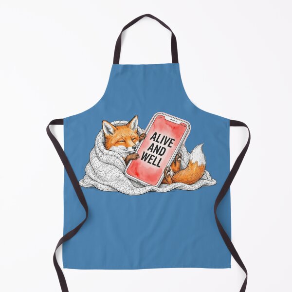 Item preview, Alive and Well: Cozy Fox Checking In Illustration designed and sold by SoulPT.