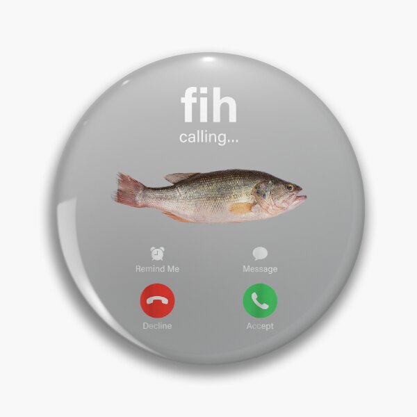 Item preview, Fih Calling Decline Accept Phone Call Funny Fish Meme_2 designed and sold by mjohnson9.