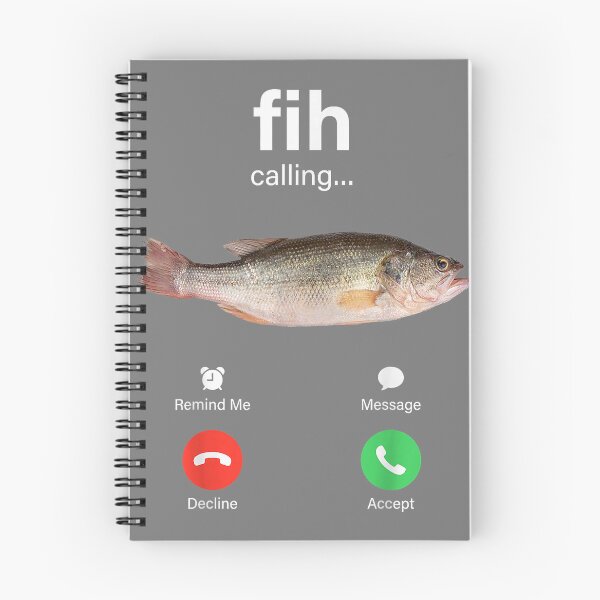 Item preview, Fih Calling Decline Accept Phone Call Funny Fish Meme_2 designed and sold by mjohnson9.