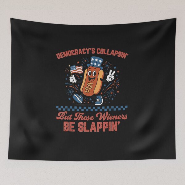 Item preview, Democracy's Collapsing Funny Hot Dog 4th July 250 Years designed and sold by FrankIsabel.