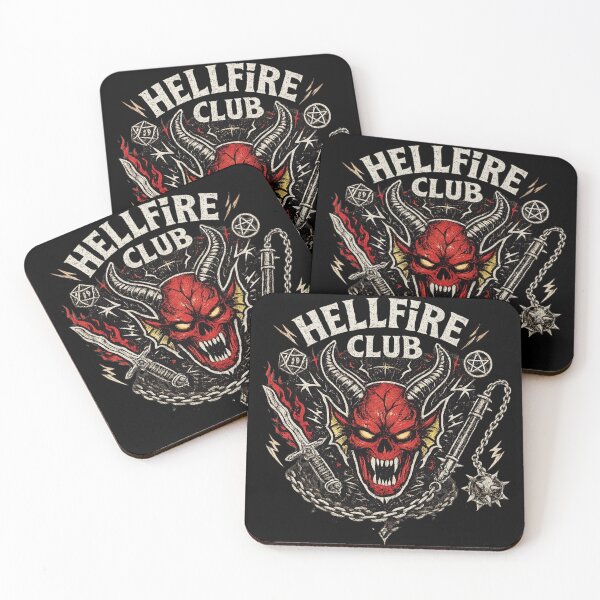 Item preview, Stranger Things 4 Hellfire Club Skull & Weapons T-Shirt designed and sold by MaafiaArtsThai.