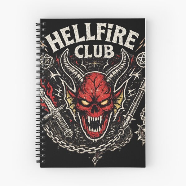 Item preview, Stranger Things 4 Hellfire Club Skull & Weapons T-Shirt designed and sold by MaafiaArtsThai.