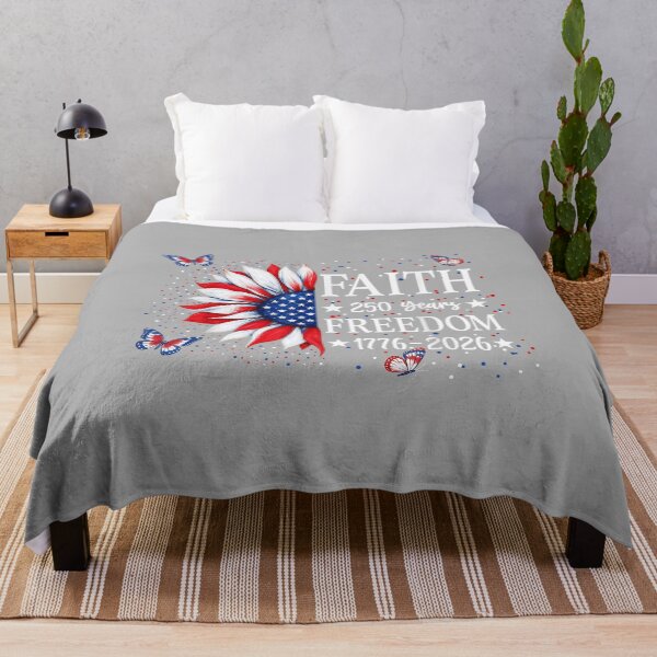 Item preview, Faith Freedom 250 Years 2026 Sunflower Floral 4th of July designed and sold by ArleneRowe.