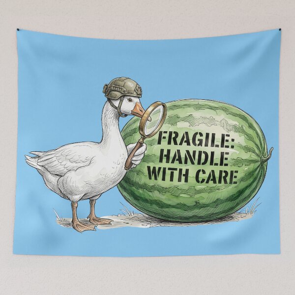 Item preview, Fragile Handle With Care: Tactical Goose & Watermelon Art designed and sold by SoulPT.