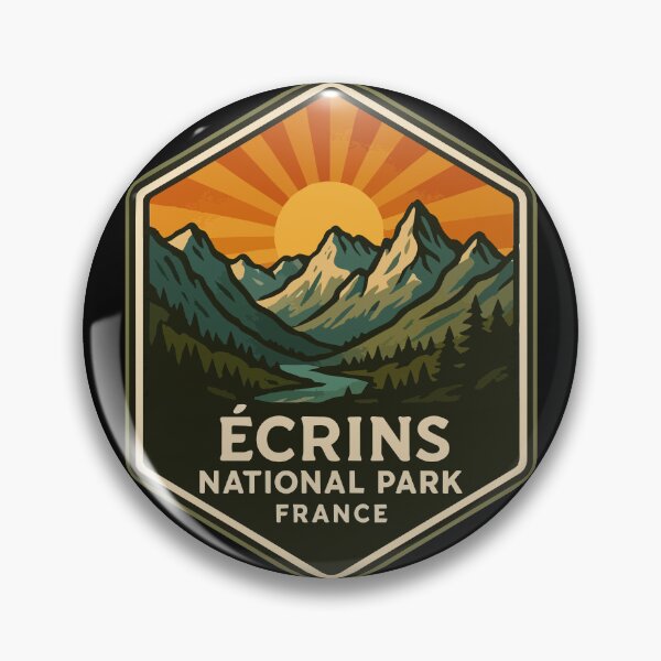 Item preview, Ecrins National Park France Retro Art designed and sold by TomFrontierArt.
