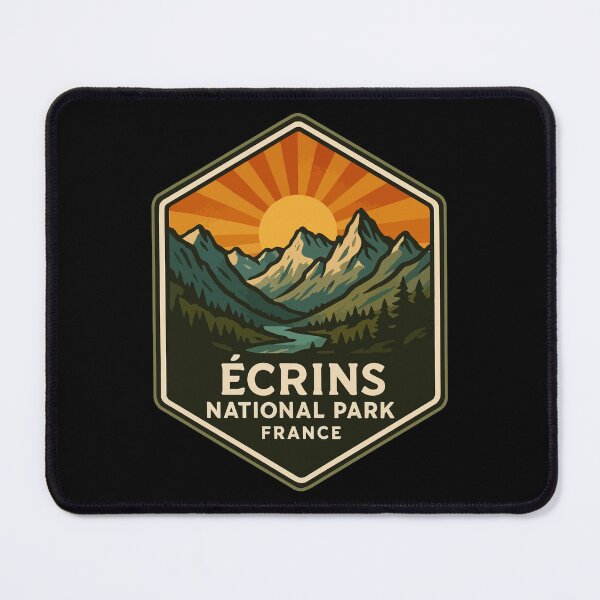 Item preview, Ecrins National Park France Retro Art designed and sold by TomFrontierArt.