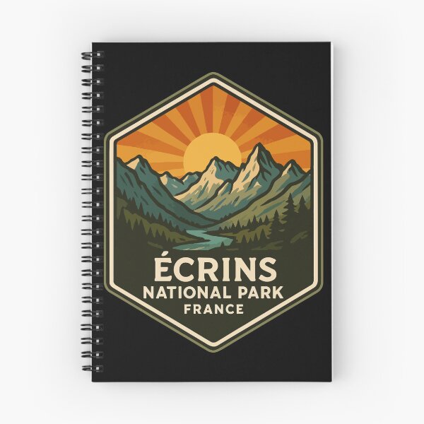 Item preview, Ecrins National Park France Retro Art designed and sold by TomFrontierArt.