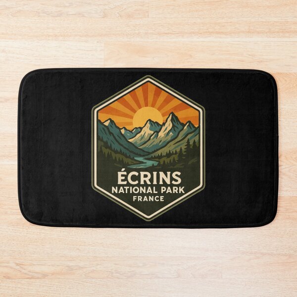 Item preview, Ecrins National Park France Retro Art designed and sold by TomFrontierArt.