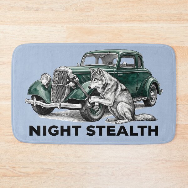 Item preview, Night Stealth: Tactical Wolf and Vintage Car designed and sold by SoulPT.