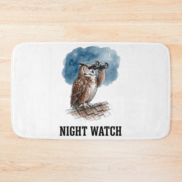Item preview, Night Watch Owl - Vigilant Observation Watercolor Art designed and sold by SoulPT.