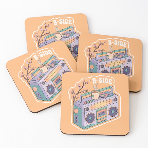 Item preview, B-Side Retro Boombox Tea Sakura Lo-Fi Aesthetic Music Gift designed and sold by BikeRelaxStudio.