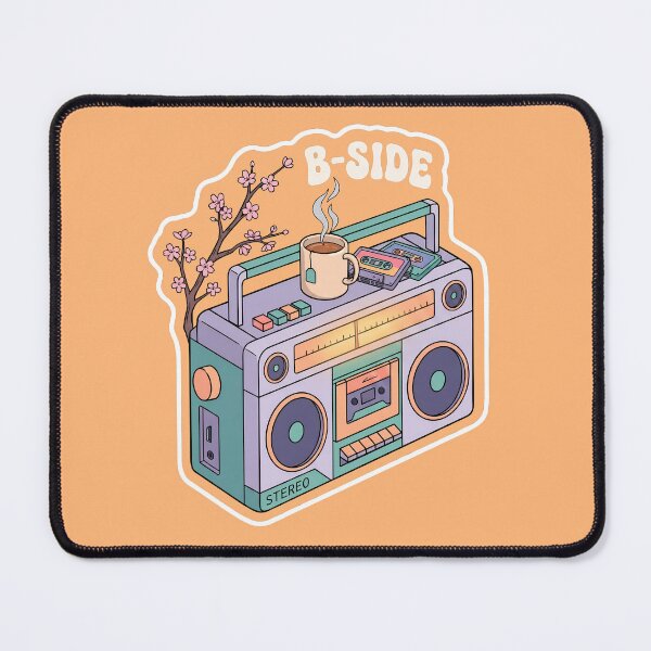 Item preview, B-Side Retro Boombox Tea Sakura Lo-Fi Aesthetic Music Gift designed and sold by BikeRelaxStudio.