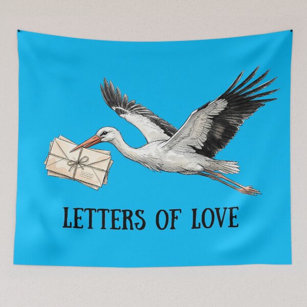 Item preview, Letters of Love: Flying Stork Delivery Art designed and sold by SoulPT.