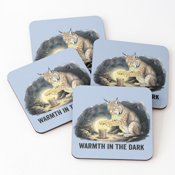 Item preview, Warmth in the Dark: Cozy Lynx and Candle Art designed and sold by SoulPT.